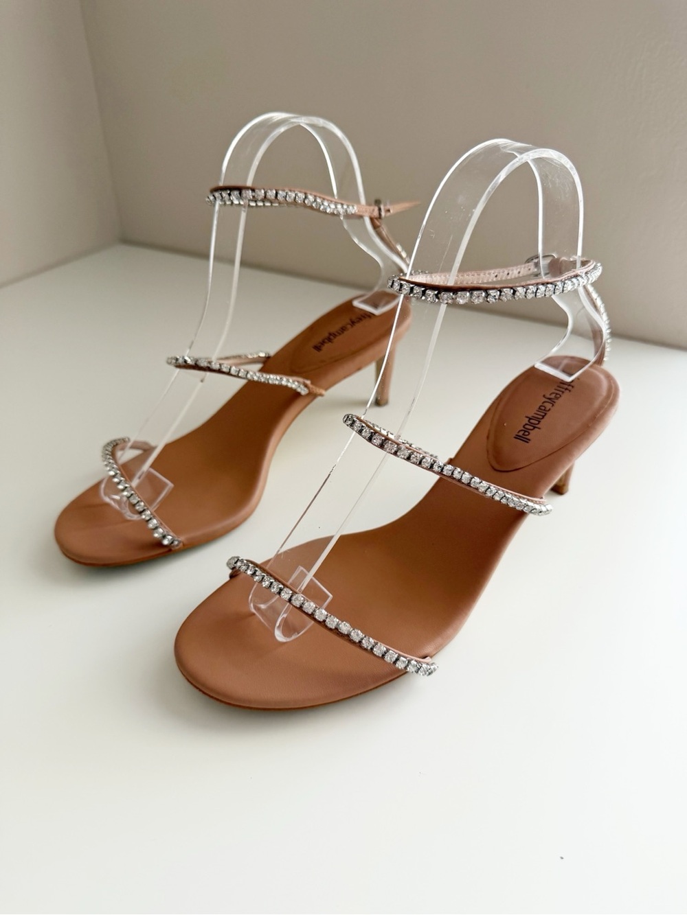 Jeffrey Campbell Cadeau crystal Strappy Heels size 7.5